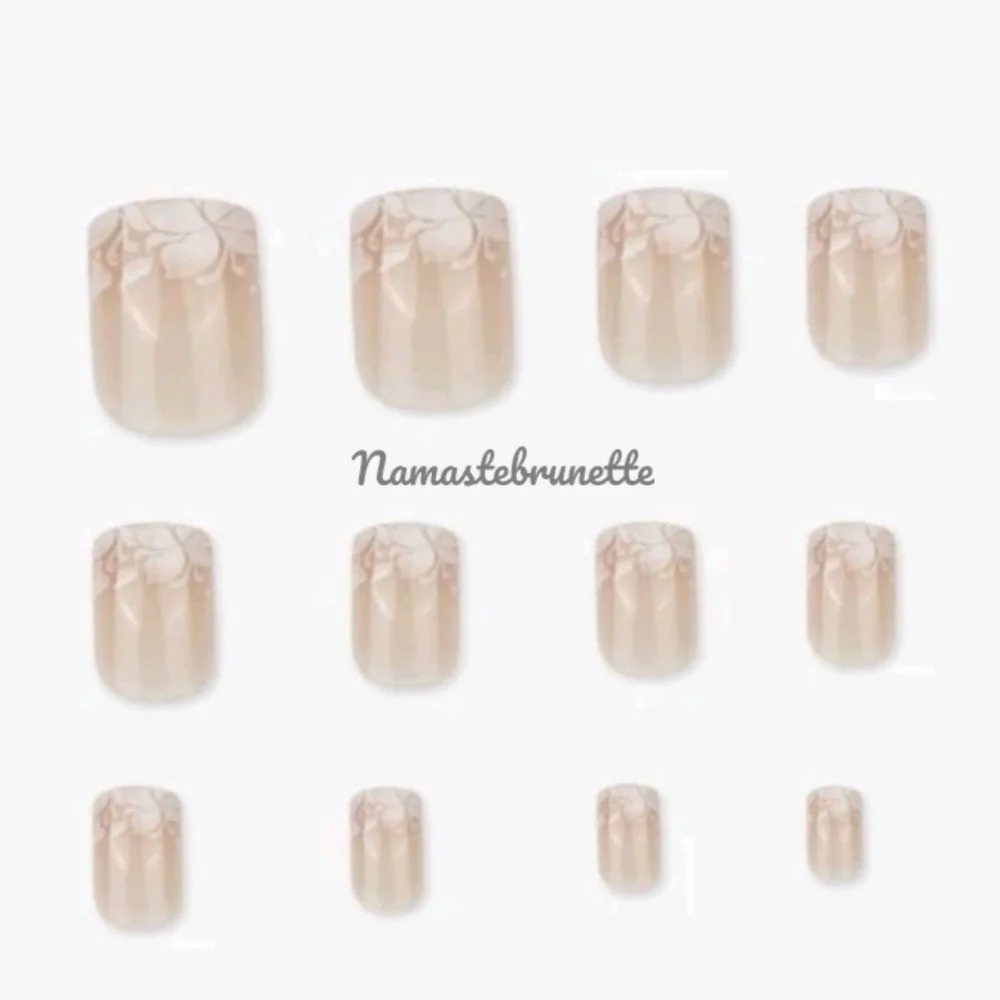 2/$16 Floral French Manicure Press On Nails